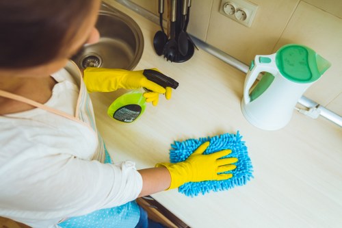Upholstery cleaning process for a living room sofa in Enfield Wash